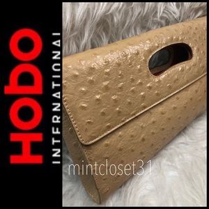 🆕 Hobo International Leather Ostrich Clutch